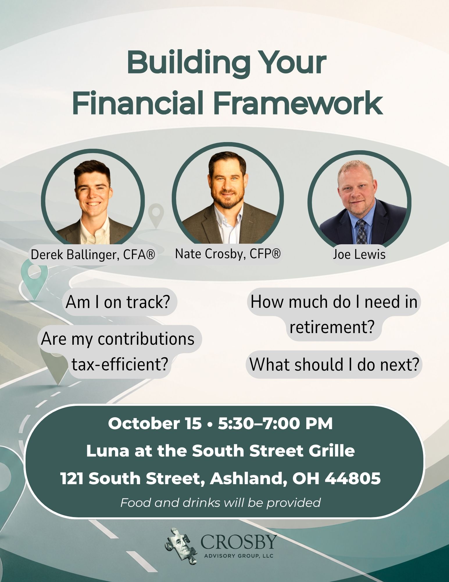 Building Your Financial Framework seminar graphic